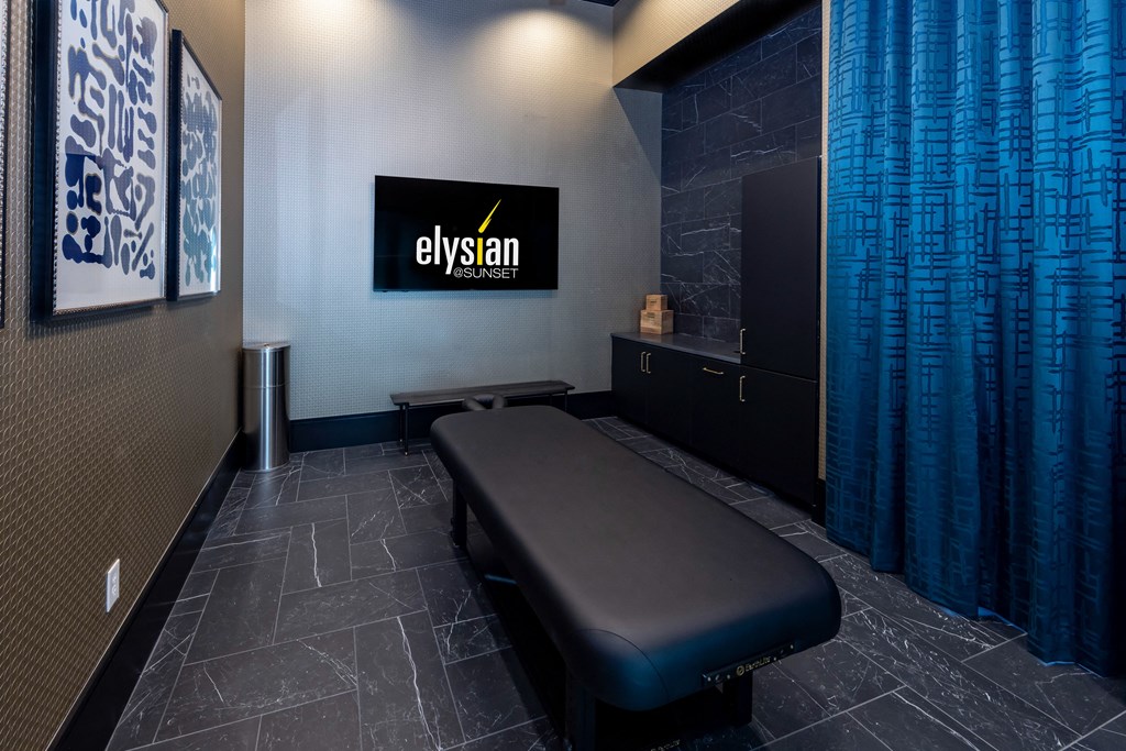a treatment room at the elysian spa