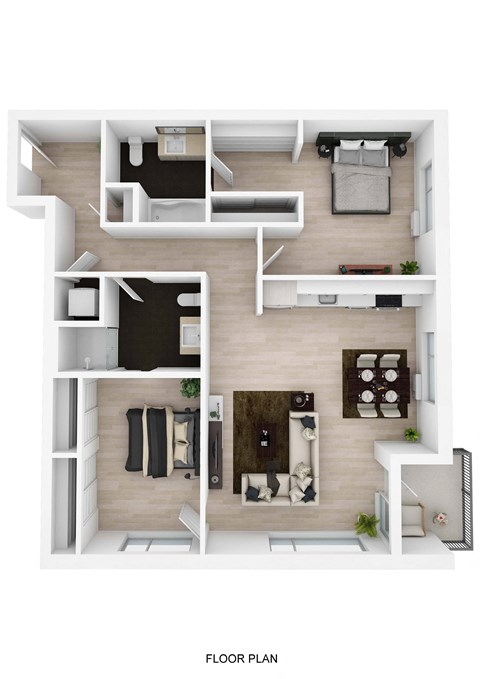 2 Bedroom E Floor Plan
