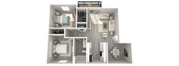 a floor plan of a 1 bedroom apartment