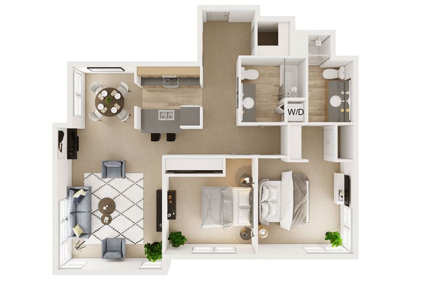 2 Bed 1.75 Bath Stack 1