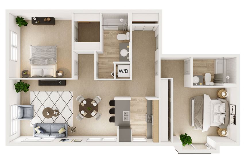 2 Bed 2 Bath 1100 Stack 2