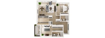 2 Bed 2 Bath with Patio Stack 6