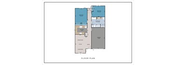 A floor plan of a house with labeled rooms and dimensions.