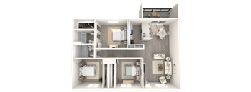 a floor plan of a 1 bedroom apartment