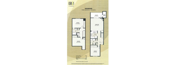 the floor plans for the two bedroom and two bath apartments