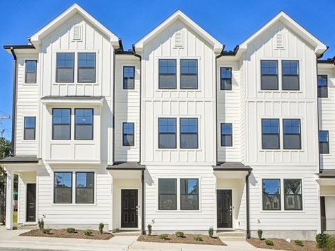 New construction townhomes for rent at The Maple community in Raleigh North Carolina