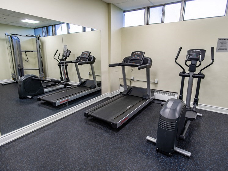 the gym in our new building is equipped with cardio equipment