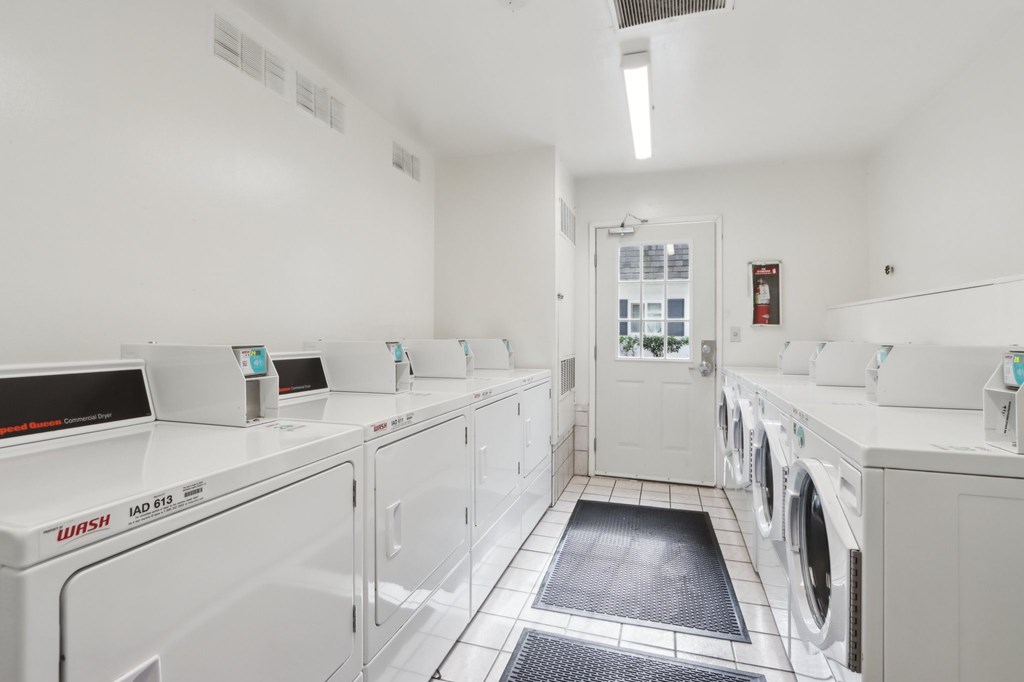1-Bedroom Apartments In Fremont, CA - Brookvale Chateau - Community Laundromat With Washer And Dryer Machines
