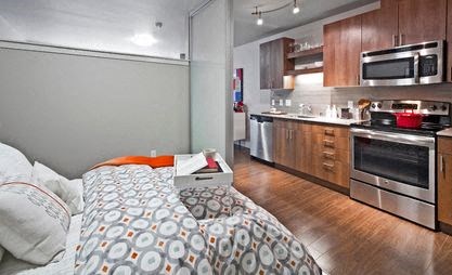 Studio Kitchen at Astro Apartments, Seattle, WA