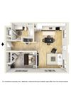 1 Bedroom D Floorplan 1 Bedroom D Floorplan