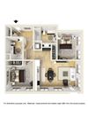 2 Bedroom D FLoorplan 2 Bedroom D FLoorplan