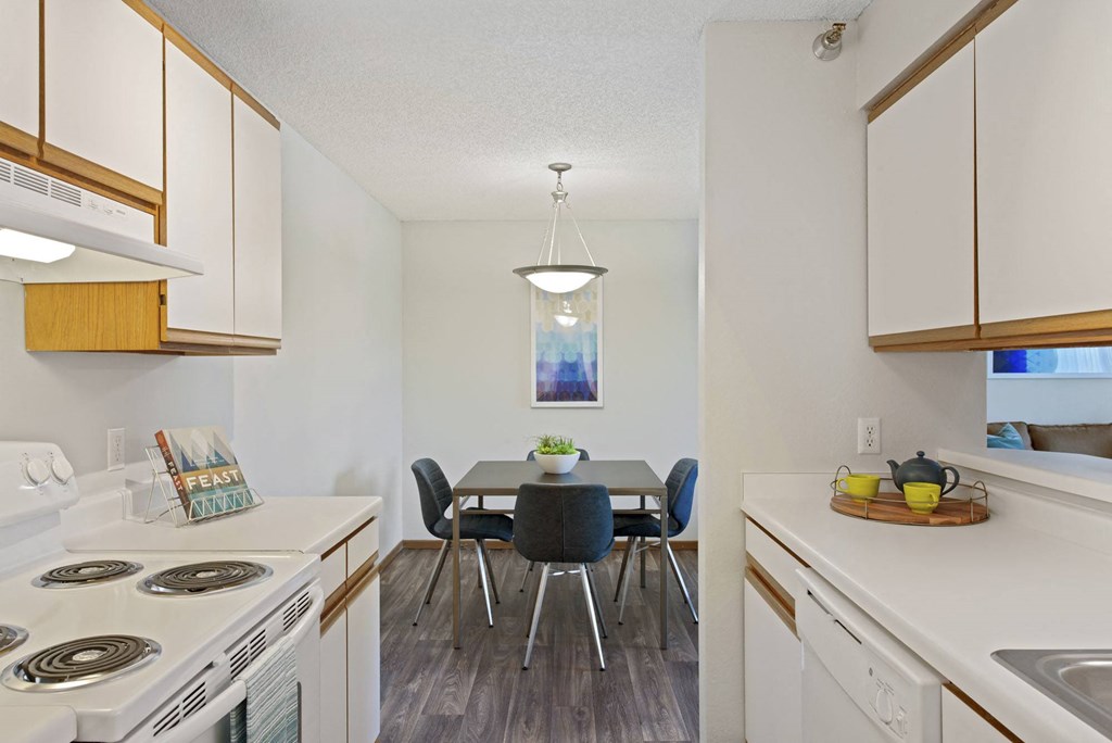 our apartments at the district feature a kitchen and dining room