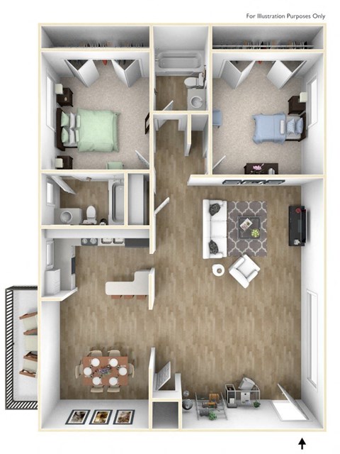 Celebration at Sandy Springs Apartments in Sandy Springs, GA photo of two bedroom floorplan