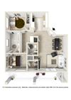 2 Bed - 2 Bath |860 sq ft floorplan 2 Bed - 2 Bath |860 sq ft floorplan