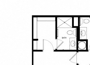 2 Bed 2 Bath Floor Plan 2 Bed 2 Bath Floor Plan at Cosmopolitan Apartments, Saint Paul, MN, 55101