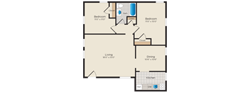 a blueprint of a floor plan of a house