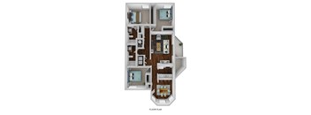 bedroom floor plan an in 1 bed 1 bath, opens a dialog