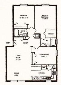3 Bed - 2 Bath |1167 sq ft 3 Bed - 2 Bath |1167 sq ft