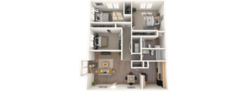Derby Park Apartments 3b2b floor plans
