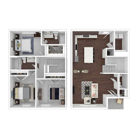 a bedroom floor plan and a bathroom with a tub