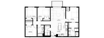 a black and white floor plan of a house