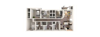 a floor plan of a 1 bedroom apartment