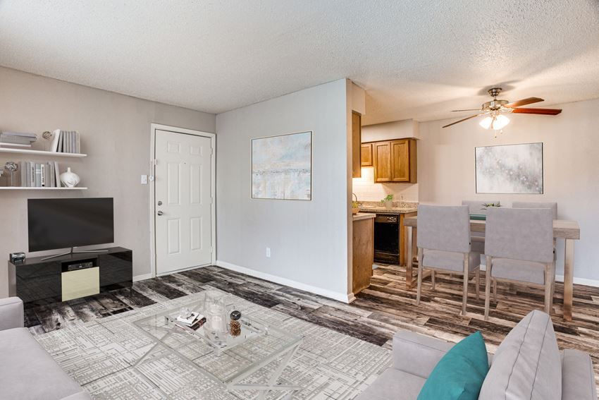 Monarch Pass Apartments in Fort Worth 76119 living room and dining room