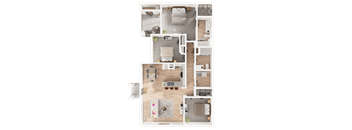 A detailed floor plan of a house showing all rooms and their layouts.