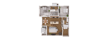 2 Bedroom/2 Bath Zerzura Apartments Las Vegas Nevada