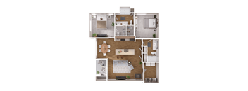 2 Bedroom/2 Bath Zerzura Apartments Las Vegas Nevada