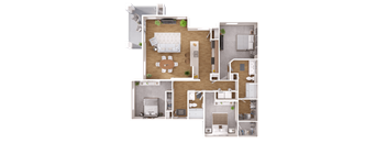 3 Bedroom/2 Bath Zerzura Apartments Las Vegas Nevada