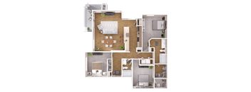 3 Bedroom/2 Bath Zerzura Apartments Las Vegas Nevada
