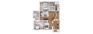 2 Bedroom/2 Bath Zerzura Apartments Las Vegas Nevada