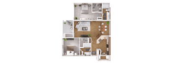 2 Bedroom/2 Bath Zerzura Apartments Las Vegas Nevada