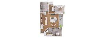 3 Bedroom/2 Bath Zerzura Apartments Las Vegas Nevada