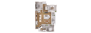 3 Bedroom/2 Bath Zerzura Apartments Las Vegas Nevada