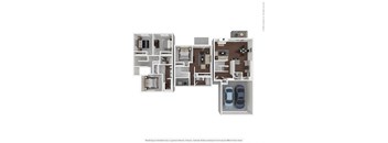 Summit Townhomes in Burnsville, MN photo of a stylized floor plan of a 4 bedroom floor plan