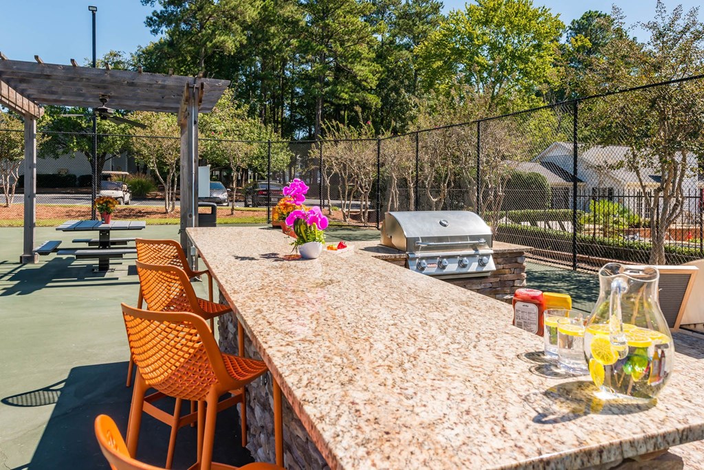 Averly apartments in Jonesboro Georgia photo of grill and picnic area outside