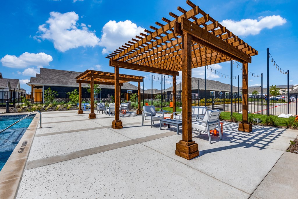 the pavilion pool area at the community at legends on the terrace