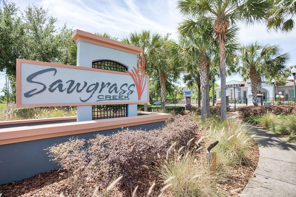 Sawgrass Creek Apartments in New Port Richey Florida photo of monument sign