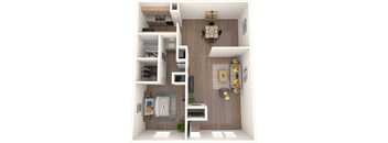Whitney Manor Apartments in Gretna, LA photo of one bedroom floorplan