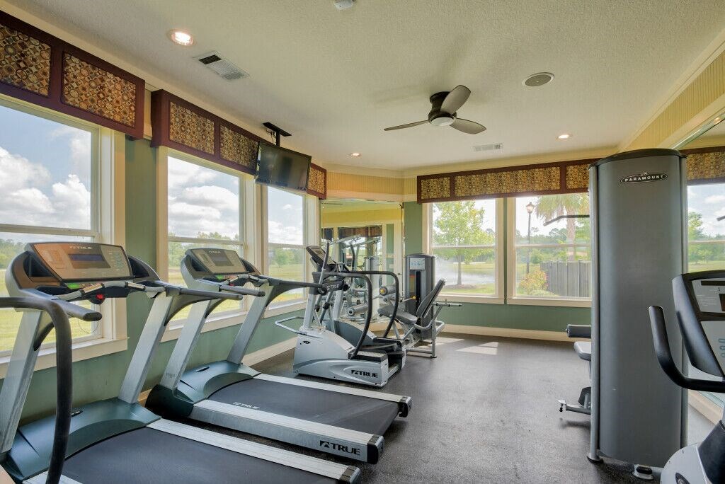 Pet-Friendly Apartments in Hinesville, GA – Tattersall Village - fitness center with cardio equipment
