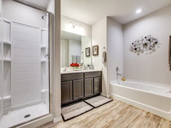 Bathroom With Bathtub Bathroom With Bathtub at Amber Pines at Fosters Ridge, Conroe, TX - Photo Gallery 6