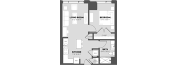 a floor plan of a bedroom apartment