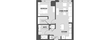 a floor plan of a bedroom apartment