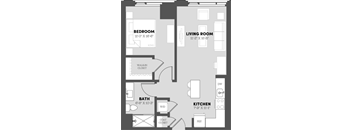 a floor plan of a bedroom apartment