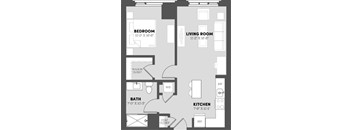 a floor plan of a bedroom apartment