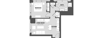 a floor plan of a bedroom apartment