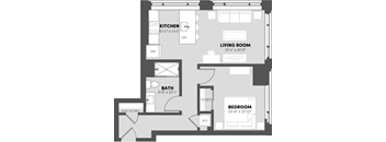 a floor plan of a bedroom apartment