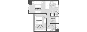 a floor plan of a bedroom apartment